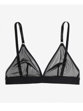 Blush size XS Sheer Black Triangle Bralette